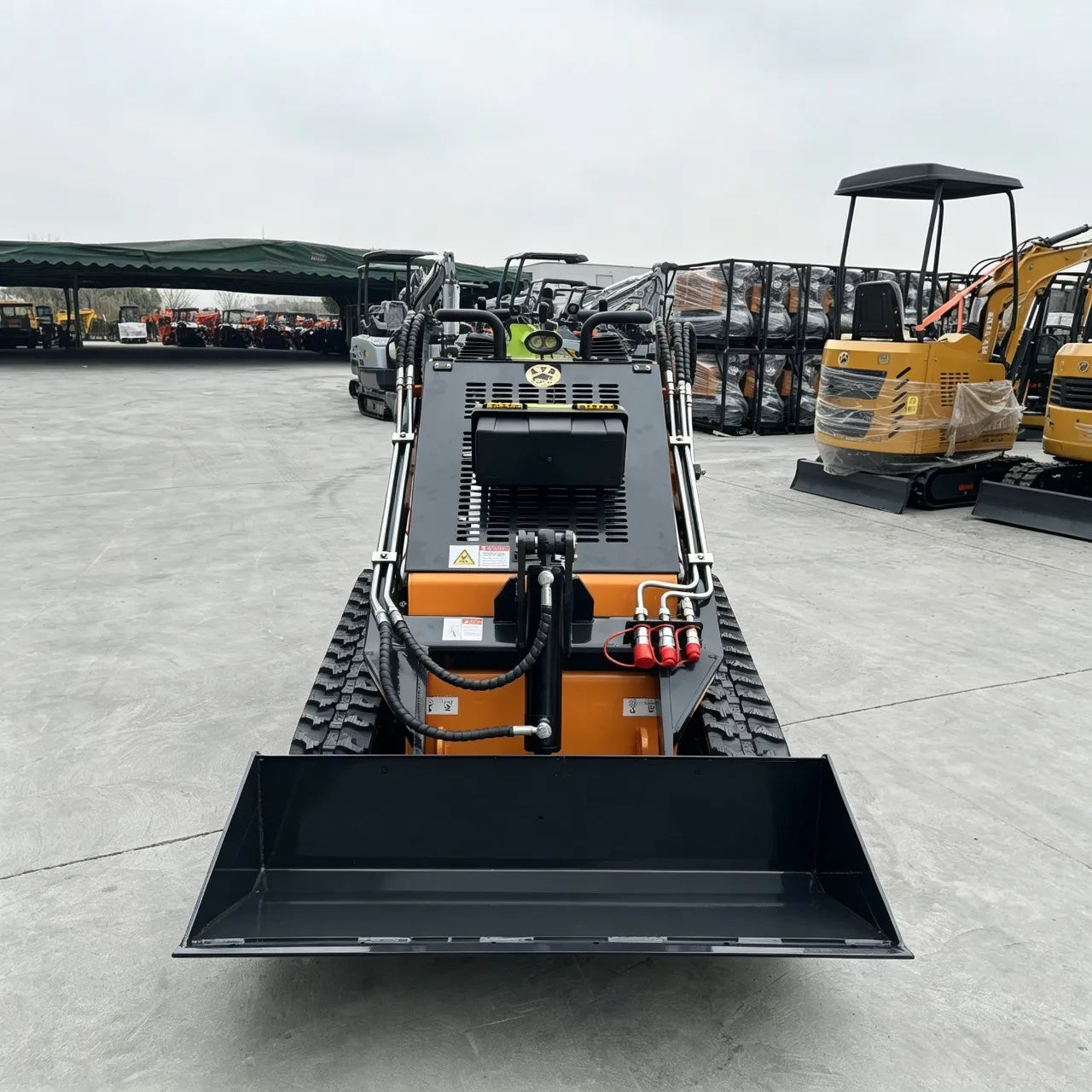 skid_steer_loader_t460a_orange_front view