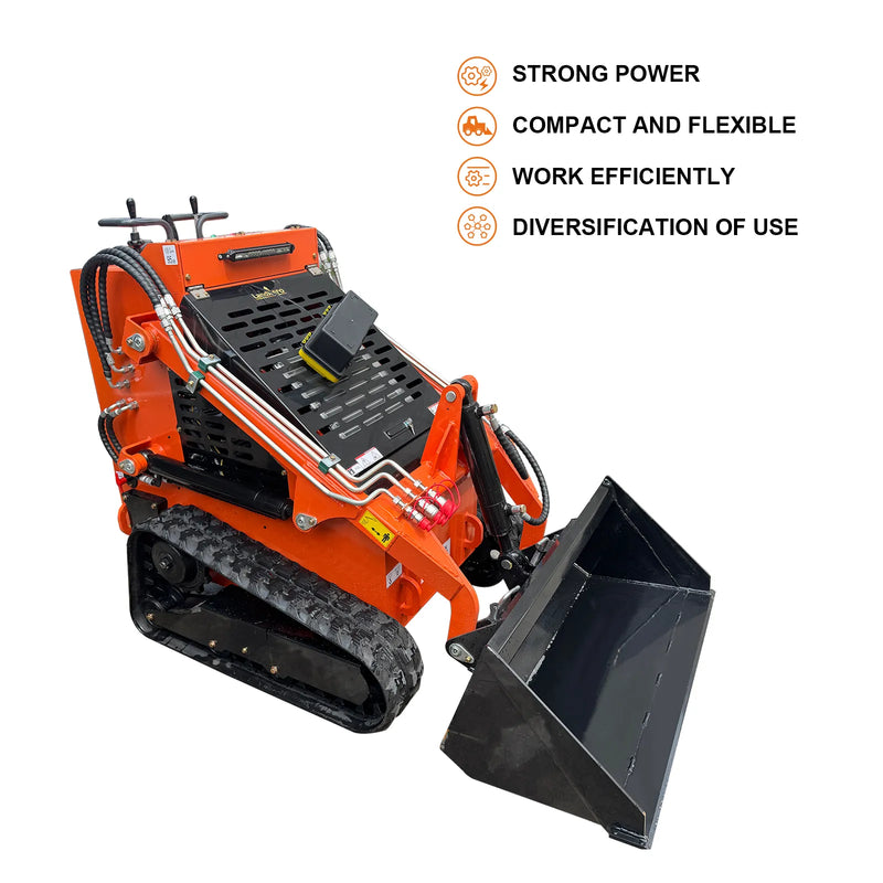 Mini Skid Steer 23HP EPA Certified Gas Engine with 840 Lbs Lifting Capacity