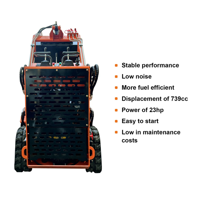 Mini Skid Steer 23HP EPA Certified Gas Engine with 840 Lbs Lifting Capacity