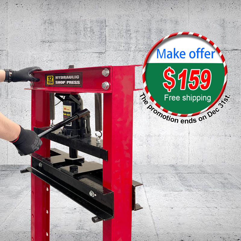 12 TON CAPACITY HYDRAULIC SHOP PRESS