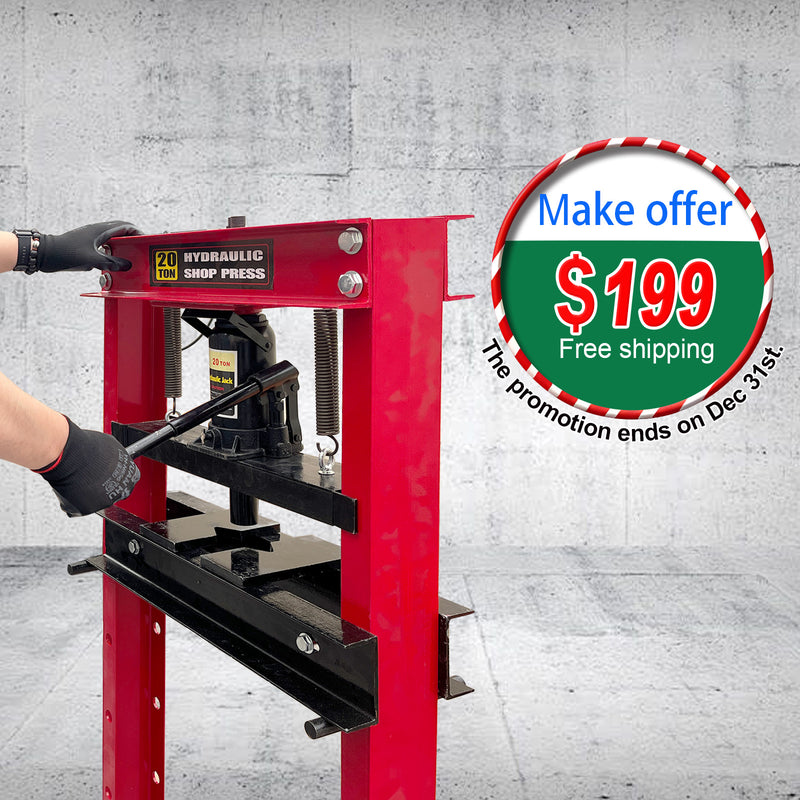 20 TON CAPACITY HYDRAULIC SHOP PRESS