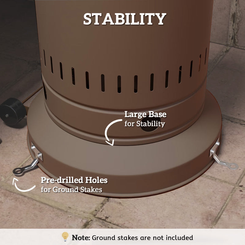 46,000 BTU Outdoor Propane Patio Heater with Wheels