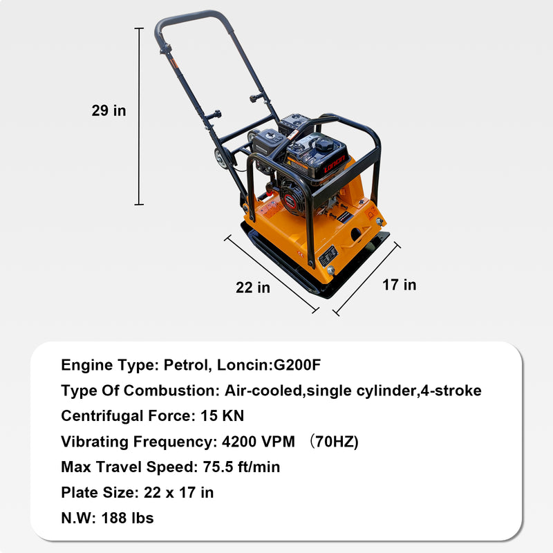 Landhero 6.5HP Plate Compactor